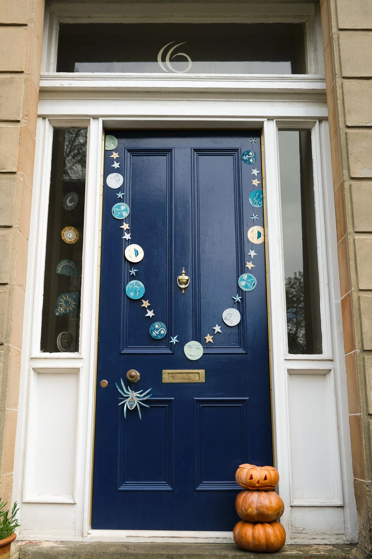 garland - recycled cotton paper - moons & stars by east end press