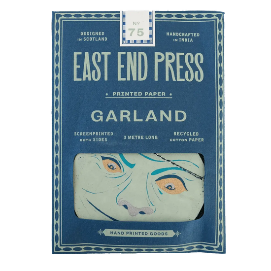 garland - recycled cotton paper - moons & stars by east end press