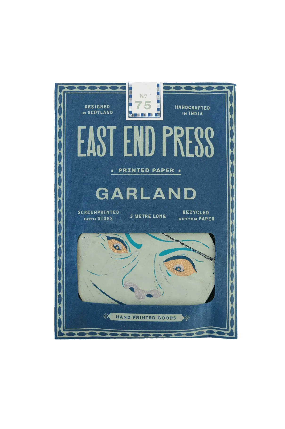 garland - recycled cotton paper - moons & stars by east end press