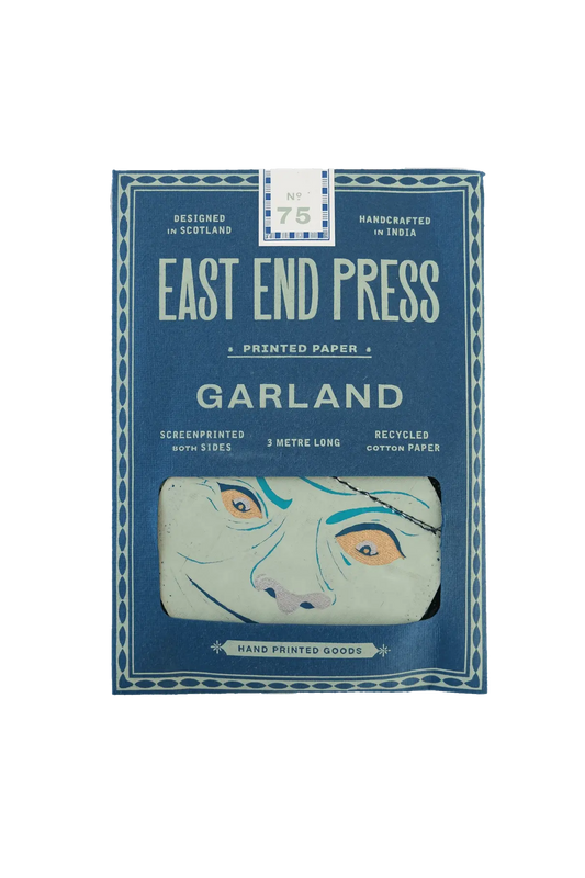 garland - recycled cotton paper - moons & stars by east end press
