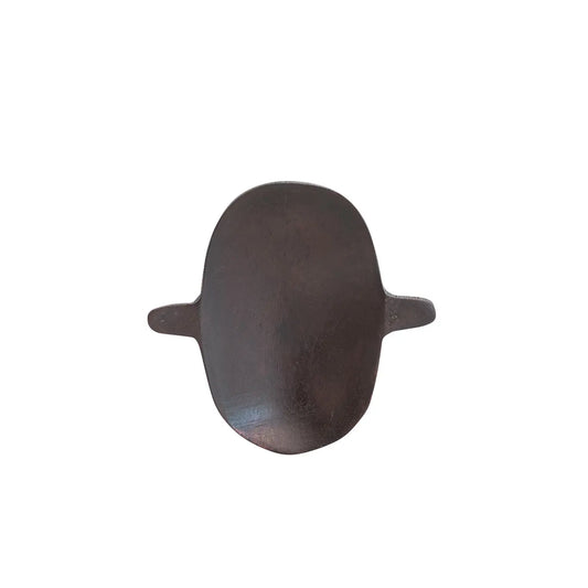 dish spoon rest - mango wood - black by creative co-op