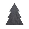 serving + cutting board - tree shape - mango wood - black by creative co-op