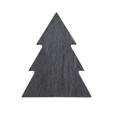 serving + cutting board - tree shape - mango wood - black by creative co-op