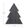 serving + cutting board - tree shape - mango wood - black by creative co-op