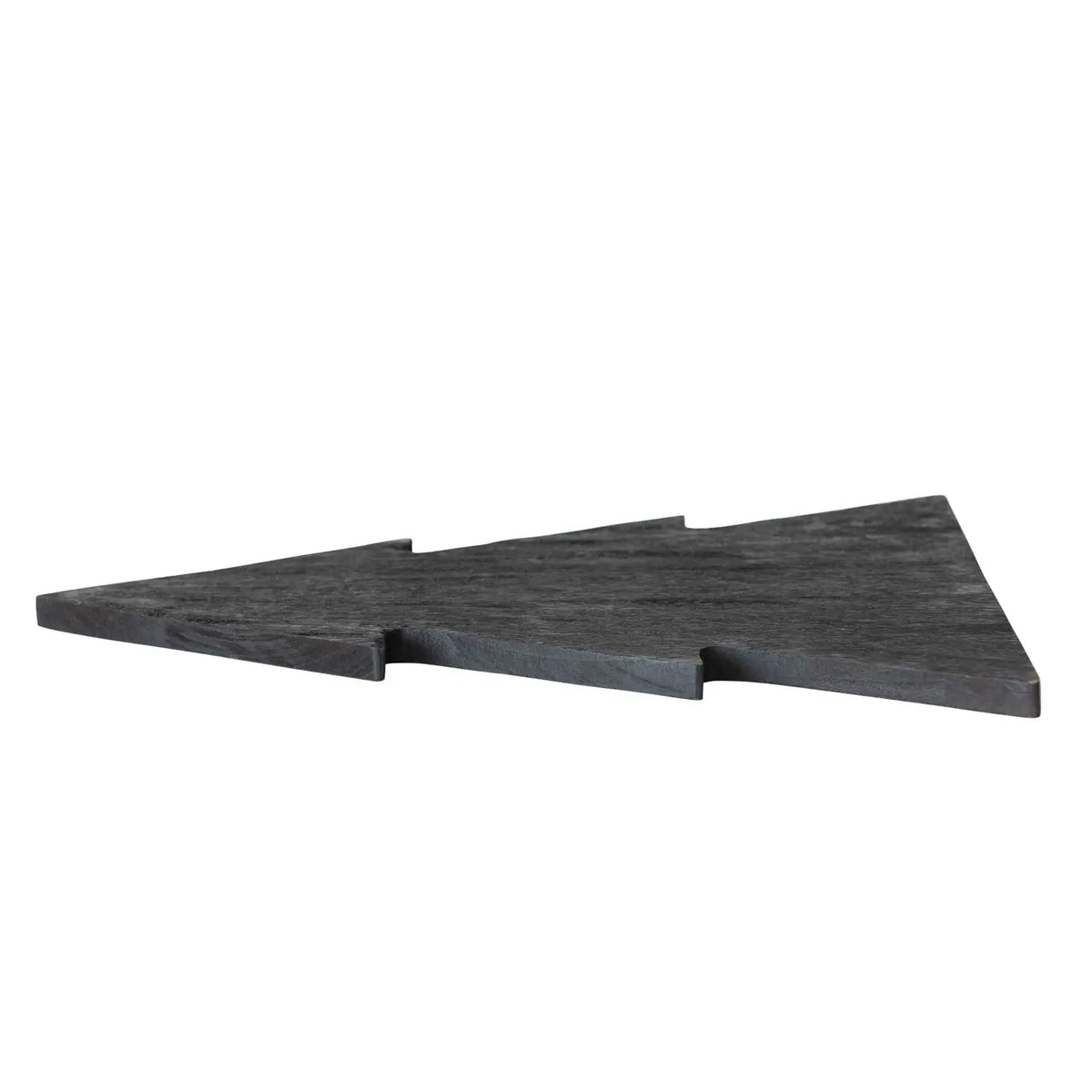 serving + cutting board - tree shape - mango wood - black by creative co-op