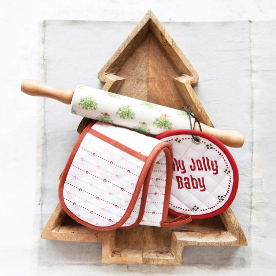 tray - tree shaped - natural mango wood by creative co-op