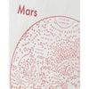 art print - letterpress - 8x8" - mars map by archie's press