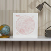 art print - letterpress - 8x8" - mars map by archie's press