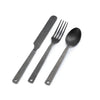 flatware set - matte black - set of 6 by barebones