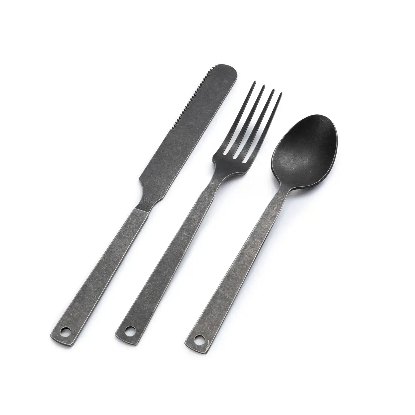flatware set - matte black - set of 6 by barebones