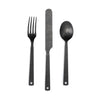 flatware set - matte black - set of 6 by barebones