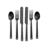 flatware set - matte black - set of 6 by barebones