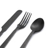 flatware set - matte black - set of 6 by barebones