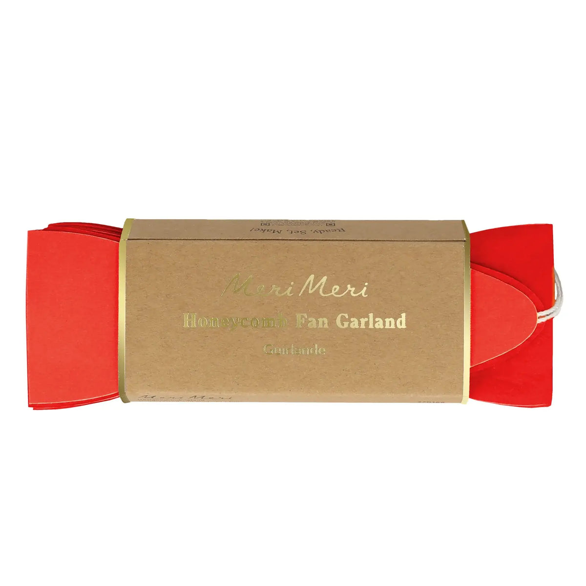 garland - giant candy cane stripe honeycomb by meri meri