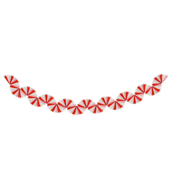 garland - giant candy cane stripe honeycomb by meri meri