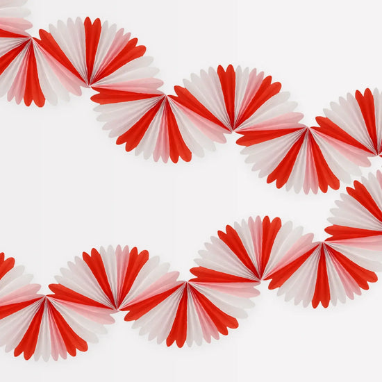 garland - giant candy cane stripe honeycomb by meri meri