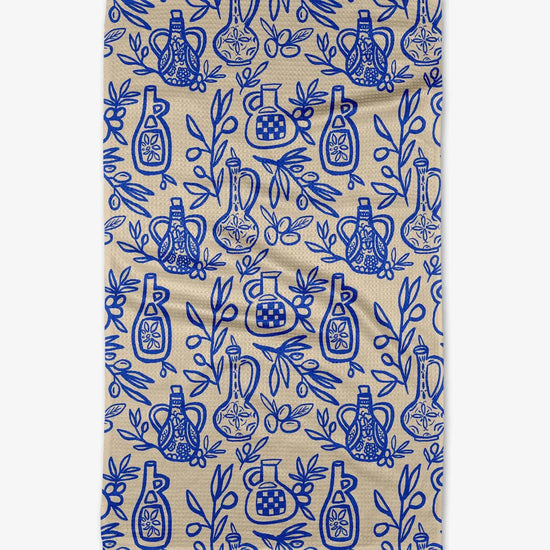 tea towel - microfiber - mediterranean pour by geometry house