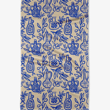 tea towel - microfiber - mediterranean pour by geometry house
