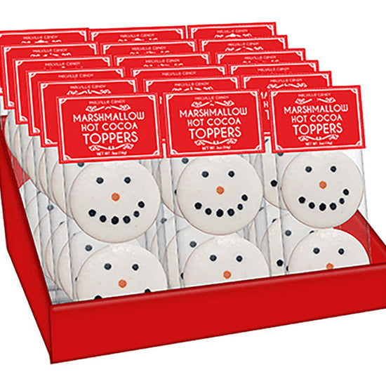 candy - marshmallow topper - snowman face by redstone foods inc