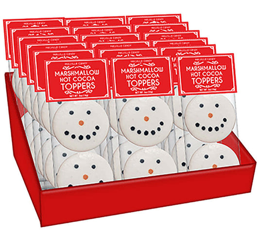 candy - marshmallow topper - snowman face by redstone foods inc
