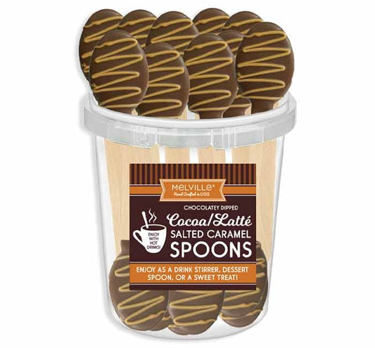 candy - chocolate dipped spoon - salted caramel & dark fudge by redstone foods inc