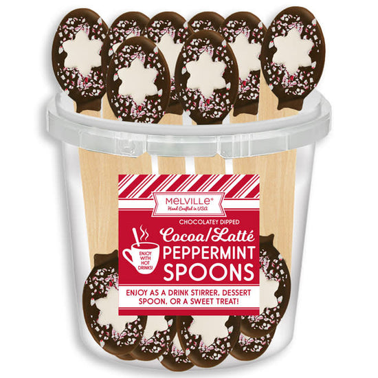 candy - chocolate dipped spoon - peppermint & mallo star by redstone foods inc