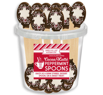 candy - chocolate dipped spoon - peppermint & mallo star by redstone foods inc