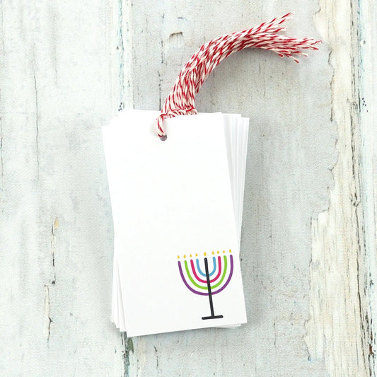 gift tag set - menorah by public school paper co