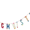 garland - merry christmas - rounded letters + stitching by giftsland