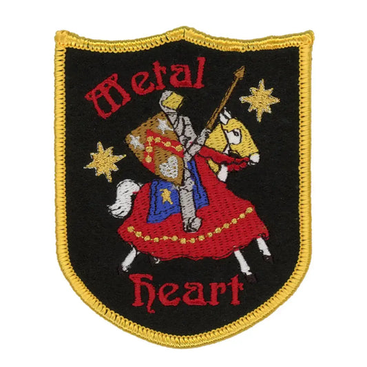 patch - iron on - metal heart by patch ya later