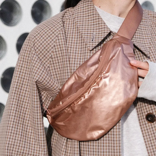 bag - bumbag - rose gold metallic by loqi llc