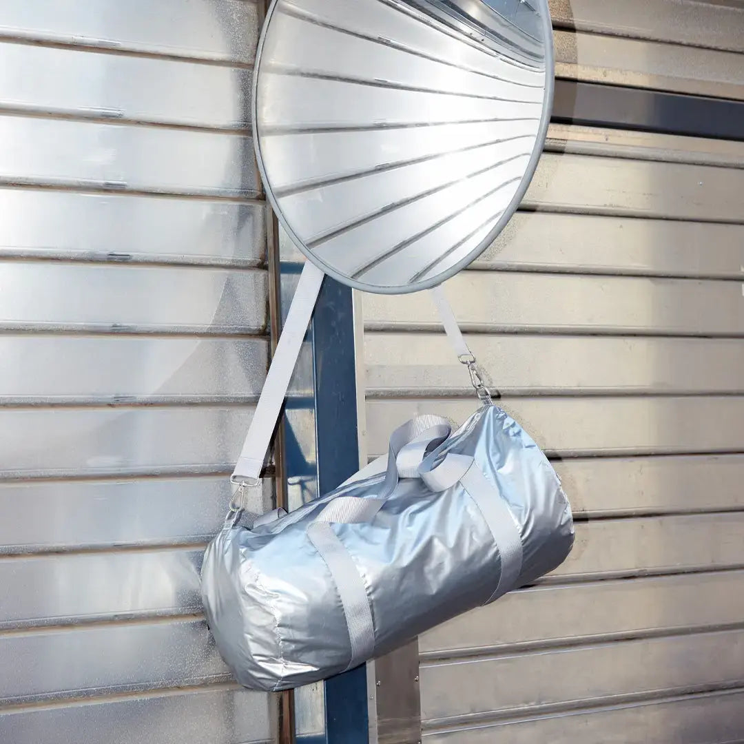 bag - weekender - silver metallic by loqi llc