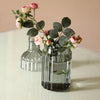 ribbed glass vase - metropolitan elegance by time concept inc.