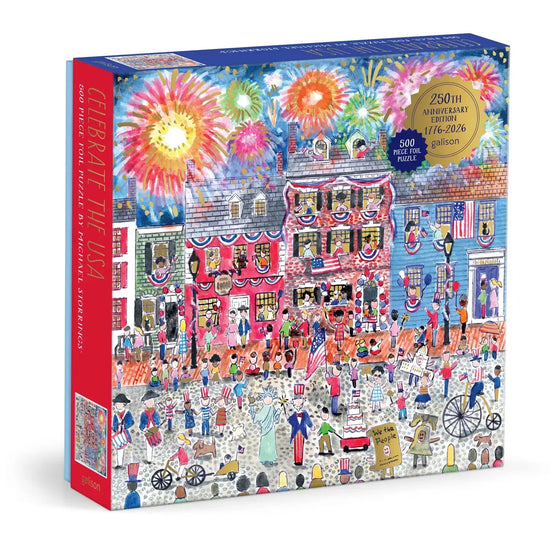 puzzle - 500 piece foil - celebrate the usa by chronicle books