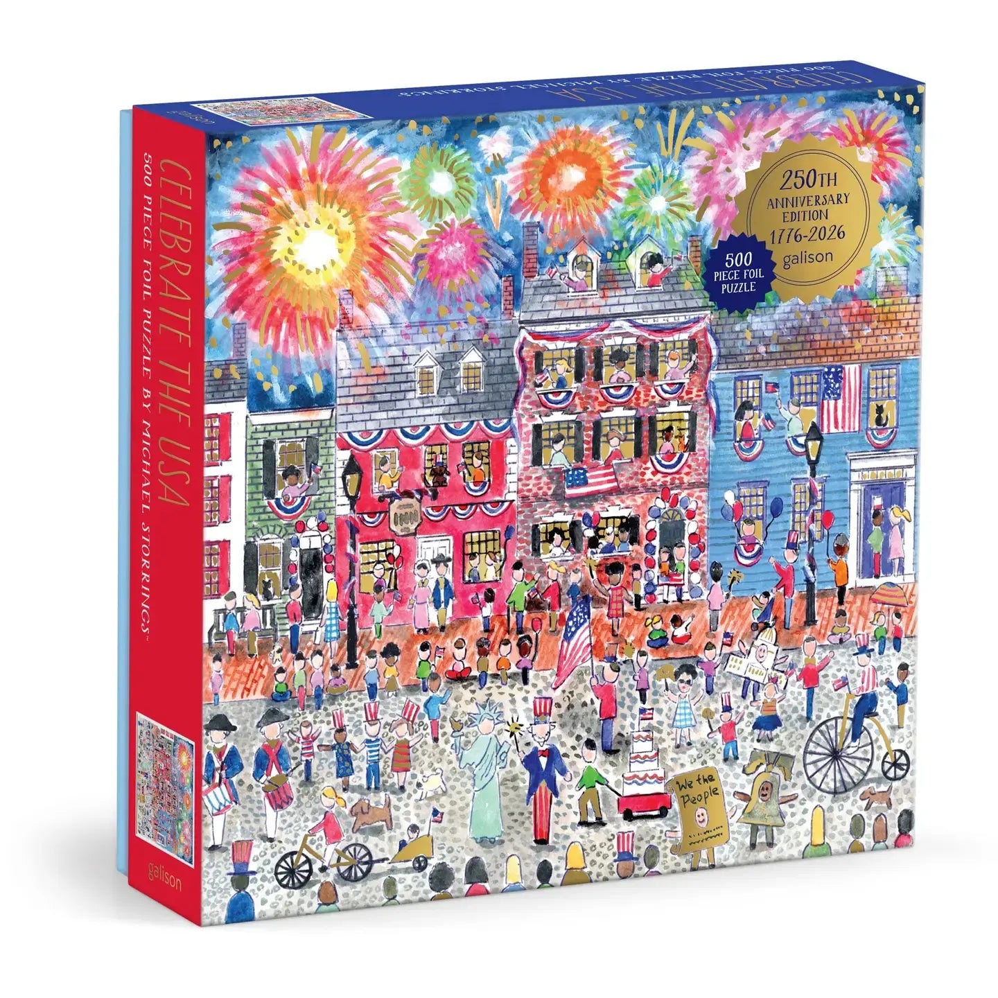 puzzle - 500 piece foil - celebrate the usa by chronicle books