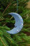 ornament - recycled paper board - crescent moon by east end press