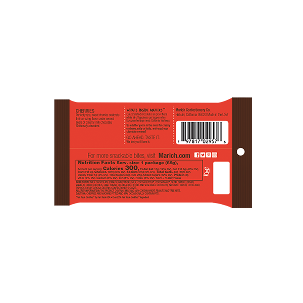 candy - milk chocolate cherries by redstone foods inc