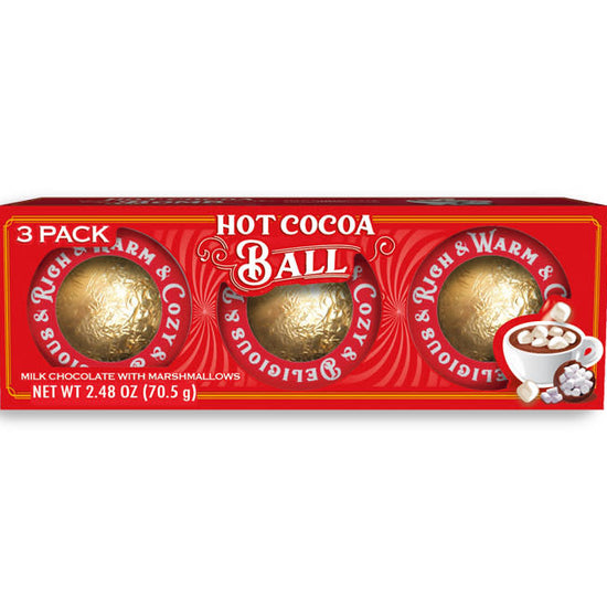 candy - hot cocoa ball - milk chocolate w/marshmallow - 3-pk by redstone foods inc