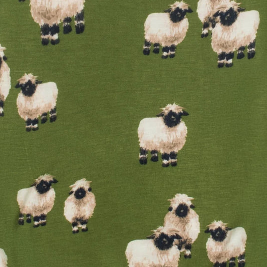 blanket - swaddle - bamboo muslin - valais sheep by milkbarn