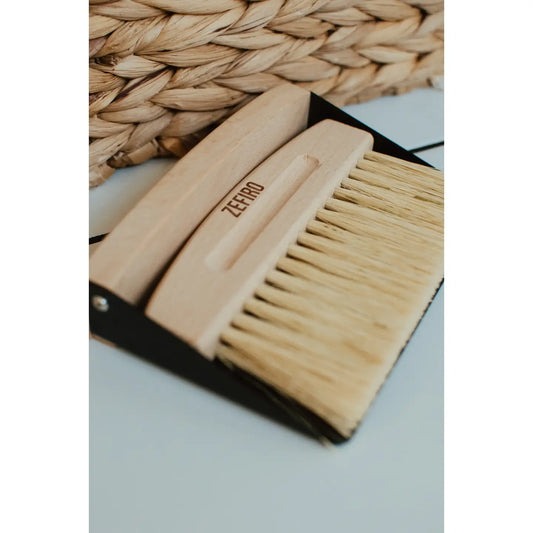 dust pan + broom - mini - beechwood by zefiro