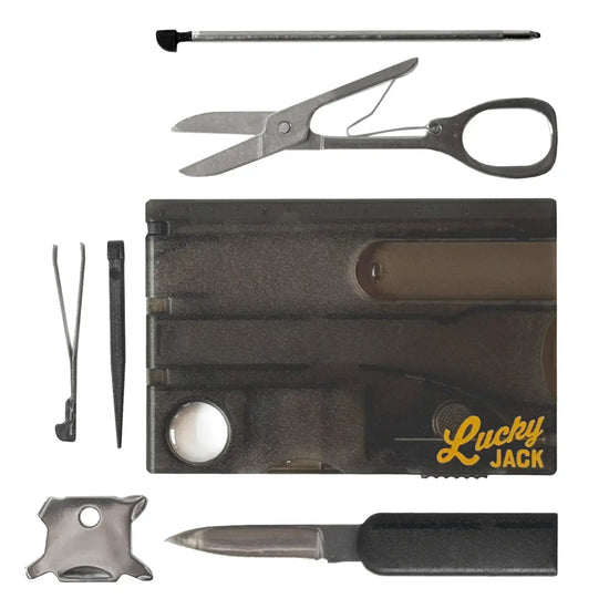 multi-tool - mini wallet - 10-in-1 credit card sized by lucky jack