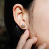 earring set - mixed metal - banana post by nina designs