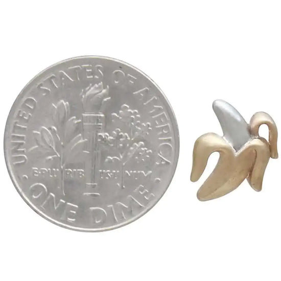 earring set - mixed metal - banana post by nina designs