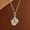 necklace - mixed metal - fried egg by nina designs