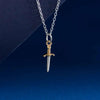 necklace - mini dagger - mixed metal by nina designs