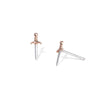 earring single - mini dagger post - mixed metal by nina designs