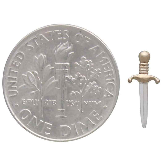 earring single - mini dagger post - mixed metal by nina designs