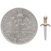 earring single - mini dagger post - mixed metal by nina designs