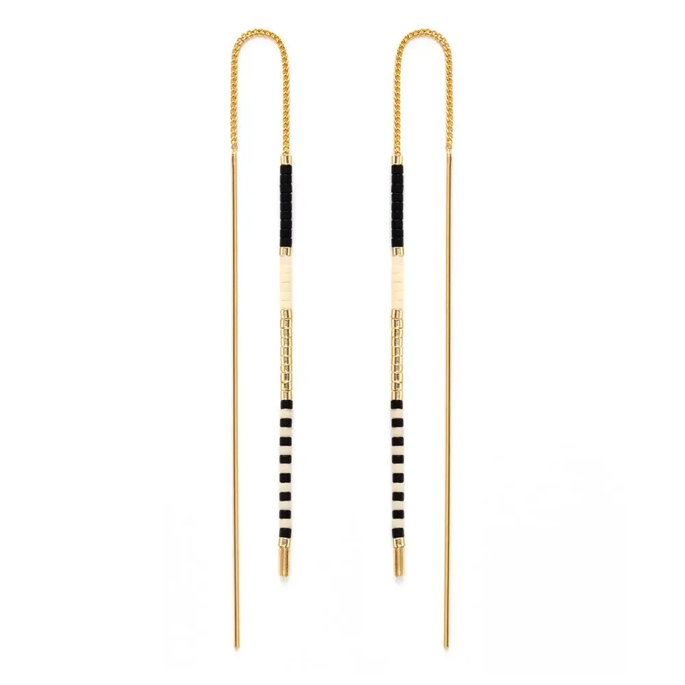 earrings - miyuki seed bead threader by amano studio