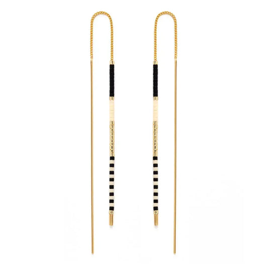 earrings - miyuki seed bead threader by amano studio